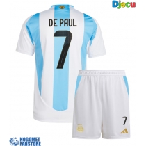 Argentina Rodrigo De Paul #7 Domaci Dres za djecu Copa America 2024 Kratak Rukav (+ Kratke hlače)